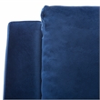 Safavieh Astrid Mid Century Wood and Polyester Velvet Arm Chair in Navy /Natural