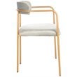 Safavieh Camille Velvet Dining Arm Chair Set 2 in Gray and Gold