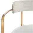 Safavieh Camille Velvet Dining Arm Chair Set 2 in Gray and Gold