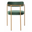 Safavieh Camille Velvet and Iron Side Chair in Green / Gold (Set of 2)