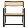 Safavieh Lula Cane Elmwood Accent Chair in Black / Natural