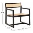 Safavieh Lula Cane Elmwood Accent Chair in Black / Natural