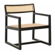 Safavieh Lula Cane Elmwood Accent Chair in Black / Natural