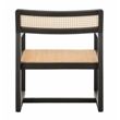 Safavieh Lula Cane Elmwood Accent Chair in Black / Natural