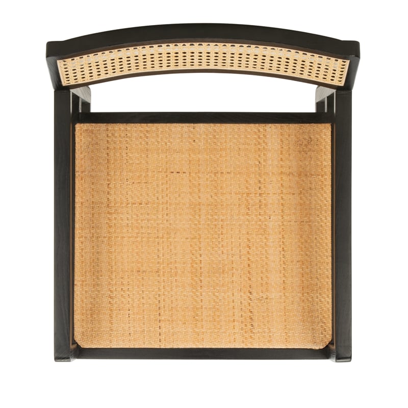 Safavieh Lula Cane Elmwood Accent Chair in Black / Natural