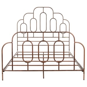 Safavieh Paloma Metal Retro Queen Bed in Bronze