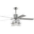 Safavieh Parlin Iron and Wood Ceiling Light Fan in Chrome