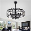 Safavieh Larsin Iron Ceiling Light Fan in Black