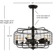 Safavieh Larsin Iron Ceiling Light Fan in Black