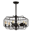 Safavieh Larsin Iron Ceiling Light Fan in Black