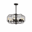 Safavieh Larsin Iron Ceiling Light Fan in Black