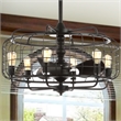 Safavieh Larsin Iron Ceiling Light Fan in Black