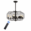 Safavieh Larsin Iron Ceiling Light Fan in Black