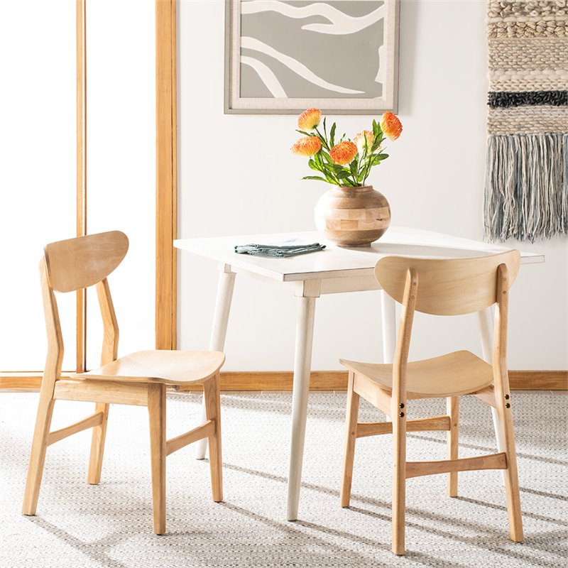 Safavieh Lucca Retro Wood Dining Chair in Natural