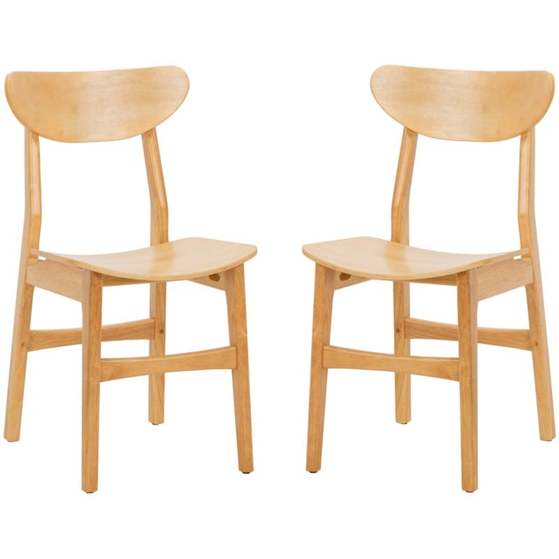 Safavieh Lucca Retro Wood Dining Chair in Natural