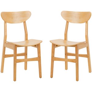 Safavieh Lucca Retro Wood Dining Chair in Natural