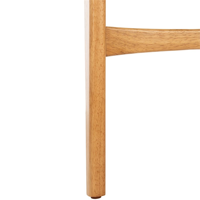 Safavieh Lucca Retro Wood and Polyester Dining Chair in Natural / White