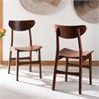Safavieh Lucca Retro Wood Dining Chair in Walnut