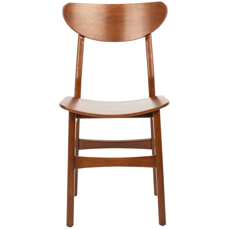 Safavieh Lucca Retro Wood Dining Chair in Walnut