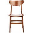 Safavieh Lucca Retro Wood Dining Chair in Walnut