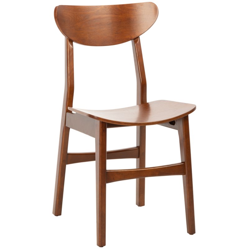 Safavieh Lucca Retro Wood Dining Chair in Walnut