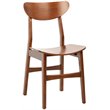Safavieh Lucca Retro Wood Dining Chair in Walnut