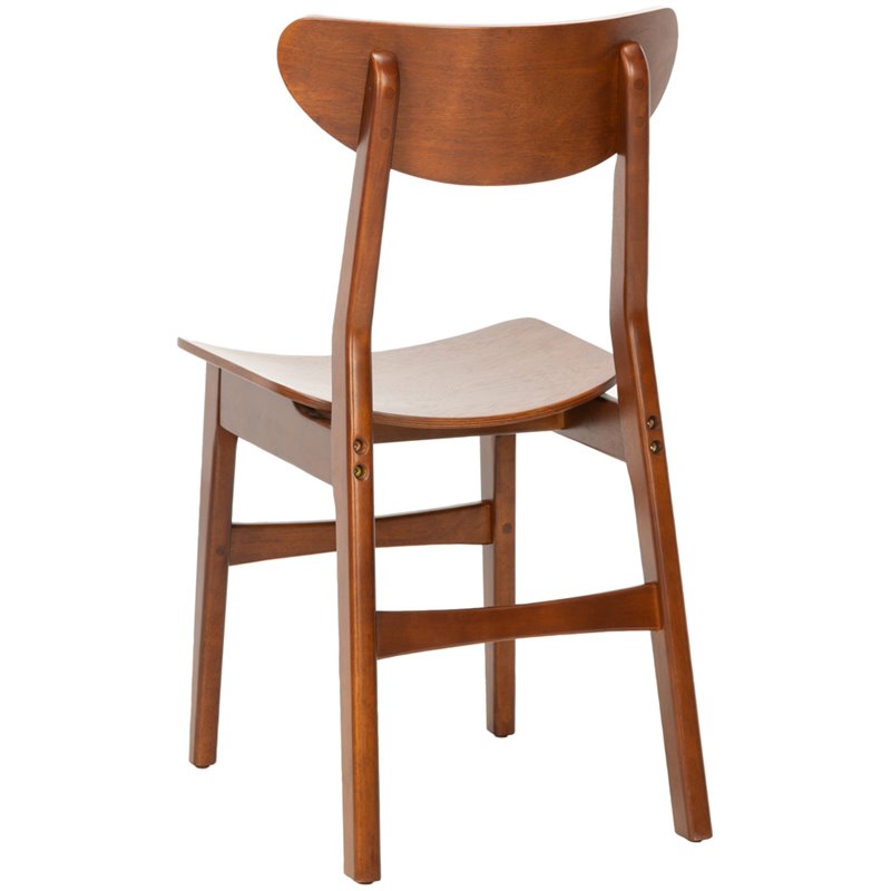 Safavieh Lucca Retro Wood Dining Chair in Walnut
