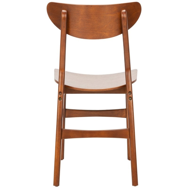 Safavieh Lucca Retro Wood Dining Chair in Walnut