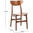 Safavieh Lucca Retro Wood Dining Chair in Walnut