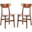 Safavieh Lucca Retro Wood Dining Chair in Walnut