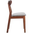 Safavieh Lucca Retro Wood and Polyester Dining Chair in Walnut / Gray