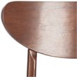 Safavieh Lucca Retro Wood and Polyester Dining Chair in Walnut / Gray