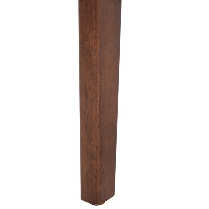 Safavieh Lucca Retro Wood and Polyester Dining Chair in Walnut / Gray