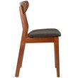 Safavieh Lucca Retro Wodo and Polyester Dining Chair in Walnut / Black
