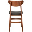 Safavieh Lucca Retro Wodo and Polyester Dining Chair in Walnut / Black