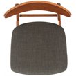 Safavieh Lucca Retro Wodo and Polyester Dining Chair in Walnut / Black