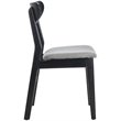 Safavieh Lucca Retro Wood and Polyester Dining Chair in Black / Gray