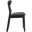 Safavieh Lucca Retro Wood and Polyester Dining Chair in Black