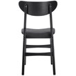 Safavieh Lucca Retro Wood and Polyester Dining Chair in Black
