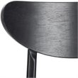 Safavieh Lucca Retro Wood and Polyester Dining Chair in Black