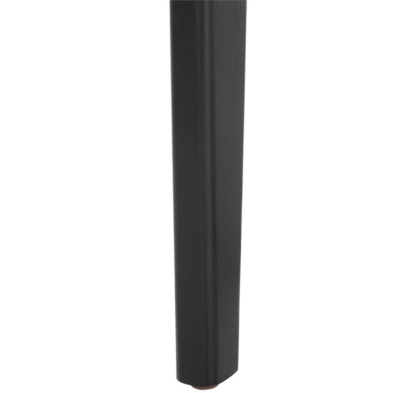 Safavieh Lucca Retro Wood and Polyester Dining Chair in Black