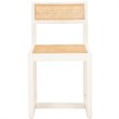 Safavieh Bernice Cane Elm Wood Dining Chair in White / Natural