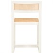 Safavieh Bernice Cane Elm Wood Dining Chair in White / Natural