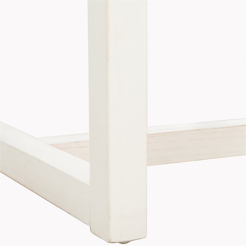Safavieh Bernice Cane Elm Wood Dining Chair in White / Natural