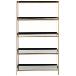 Safavieh Justine 5 Tier Iron Etagere in Black / Brass