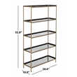 Safavieh Justine 5 Tier Iron Etagere in Black / Brass