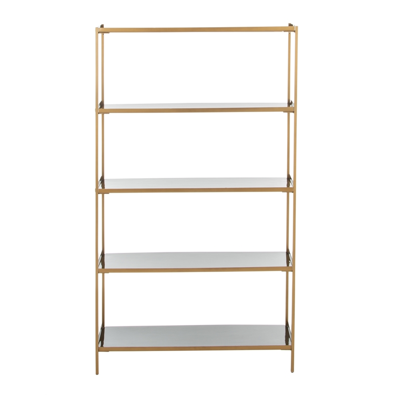 Safavieh Justine 5 Tier Iron Etagere in Black / Brass