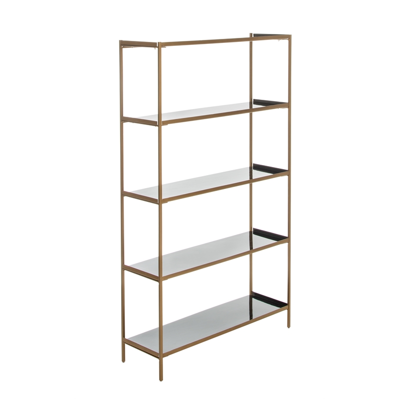 Safavieh Justine 5 Tier Iron Etagere in Black / Brass