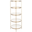 Safavieh Tia Round 5 Tier Iron Etagere In White / Brass
