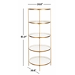 Safavieh Tia Round 5 Tier Iron Etagere In White / Brass